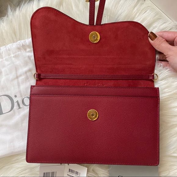 Auth. Christian Dior Saddle Pouch Grained Calfskin - Picture 2 of 6